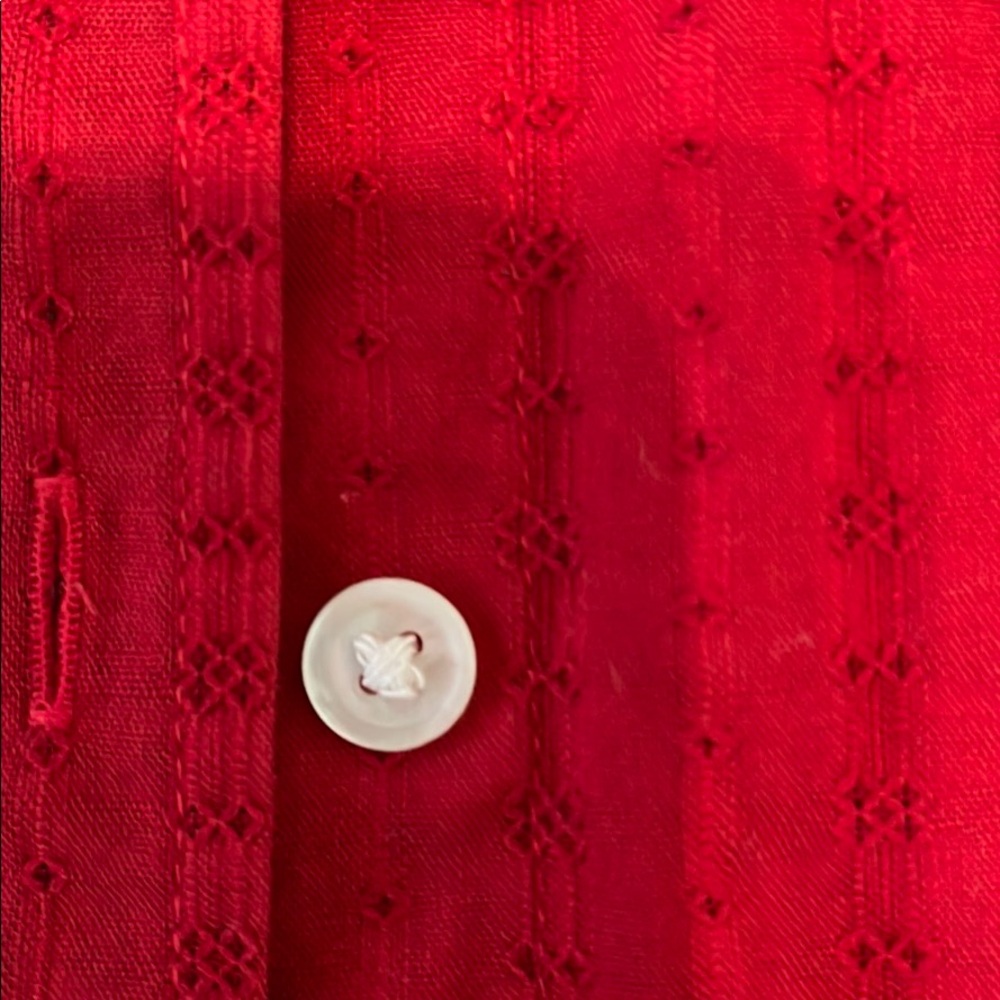 Lauren Ralph Lauren roll tab sleeve eyelet shirt. - Picture 9 of 10